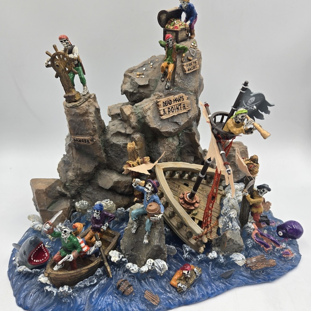 Lemax Spooky Town Dead Man's Point Pirate Skeleton Halloween 73638 Retired Rare